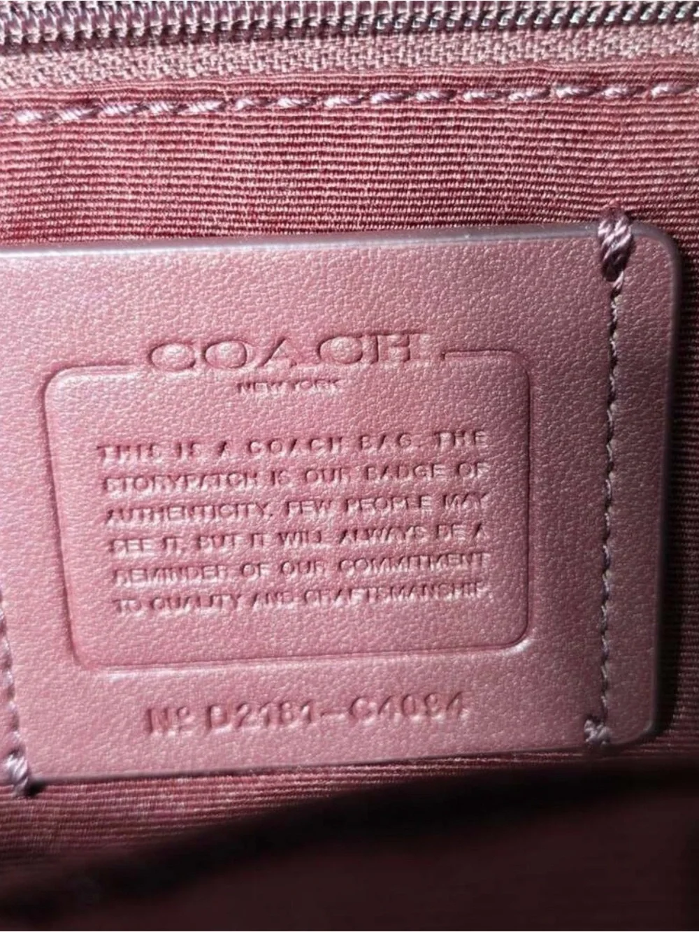 Coach court backpack with ruching confetti pink NWT